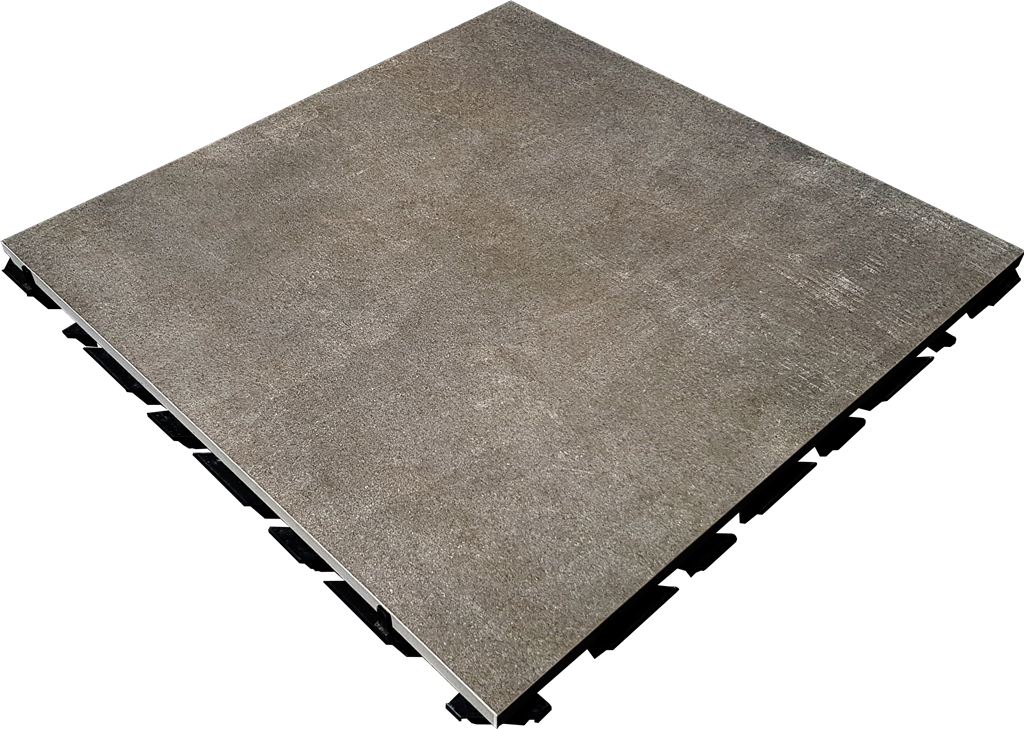 Tilesystem Concrete Dark Grey 59,7x59,7 40 mm (incl. mat)(R)