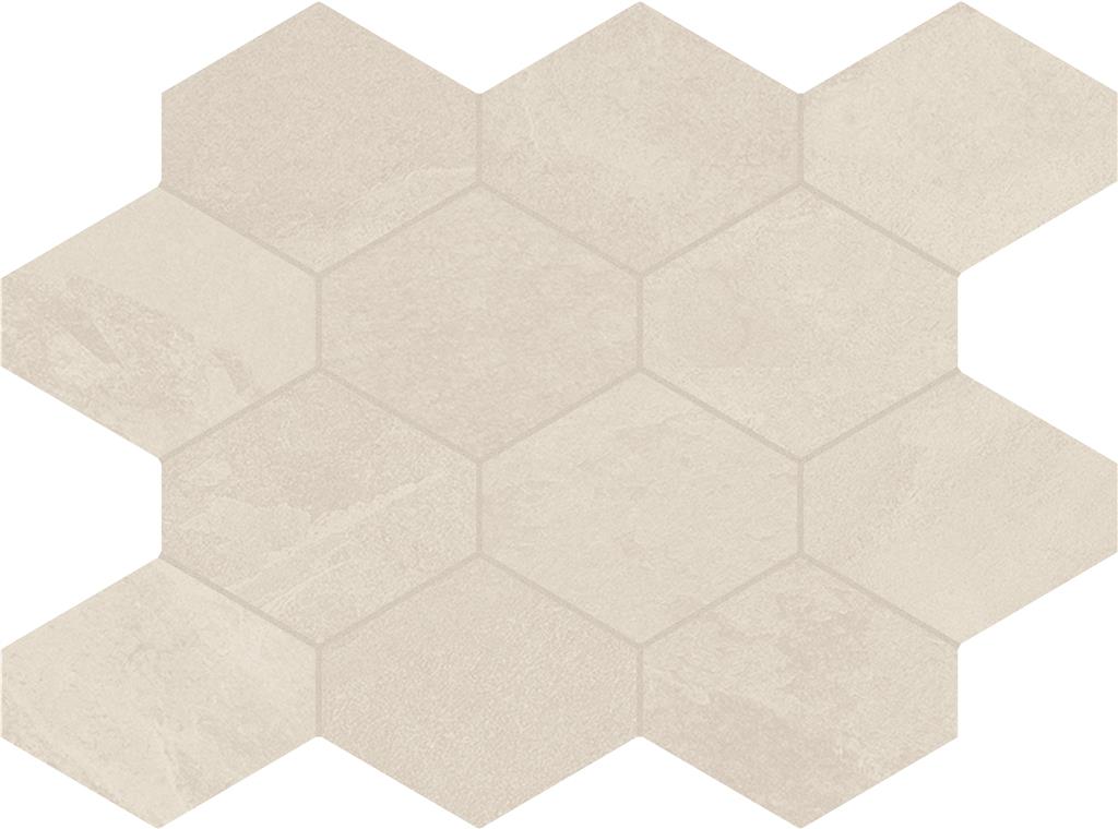 Unicom Starker Brazilian slate Oxford white Naturale 25x34 Hexagon
