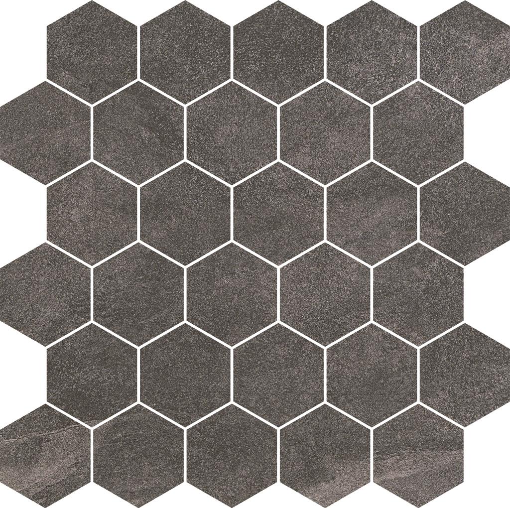 Durstone Mustang Black Natural 26,5x30,5 Hexagon Mosaico