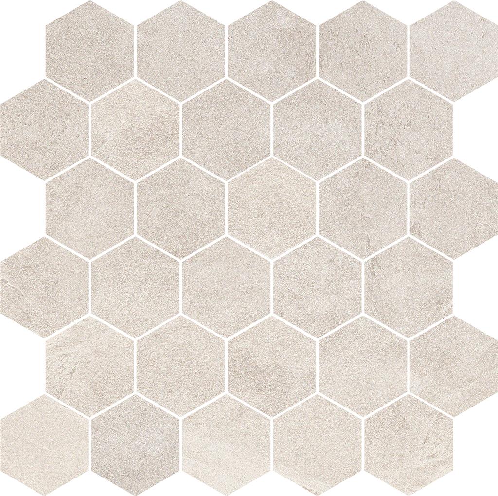 Durstone Mustang White Natural 26,5x30,5 Hexagon Mosaico