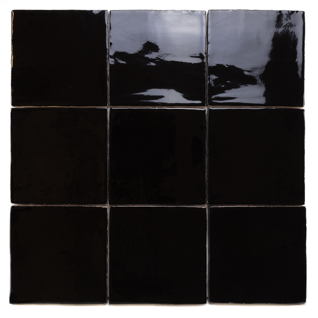 Steenbok Rustic Handmade Black Glossy 13x13