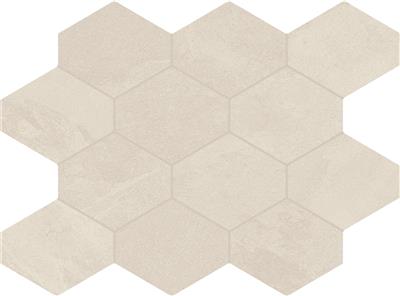Unicom Starker Brazilian slate Oxford white Naturale 25x34 Hexagon