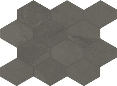 Unicom Starker Brazilian slate Elephant grey Naturale 25x34 Hexagon