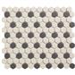 TMF London LOH-Mayfair-36 White + Black 36 black dots 2,3x2,6 26x30 Hexagon