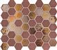 TMF Valencia VAL012 Burgundy Matt + Glossy 4,3x4,9 27,8x32,5 Hexagon