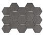 Ecoceramic Newton Graphite Natural 7,3x8,3 32,5x22,5 Malla Hexagonal