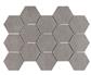 Ecoceramic Newton Silver Natural 7,3x8,3 32,5x22,5 Malla Hexagonal