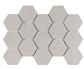 Ecoceramic Newton White Natural 7,3x8,3 32,5x22,5 Malla Hexagonal