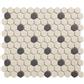 TMF London LOH-Mayfair-18 White + Black 18 black dots 2,3,2,6 26x30 Hexagon