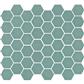 TMF Valencia VAL25M Turquoise Matt 4,3x4,9 27,8x32,5 Hexagon